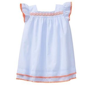 Janie and Jack Tassel Trim Dress, Cornflower Blue, 3-6M